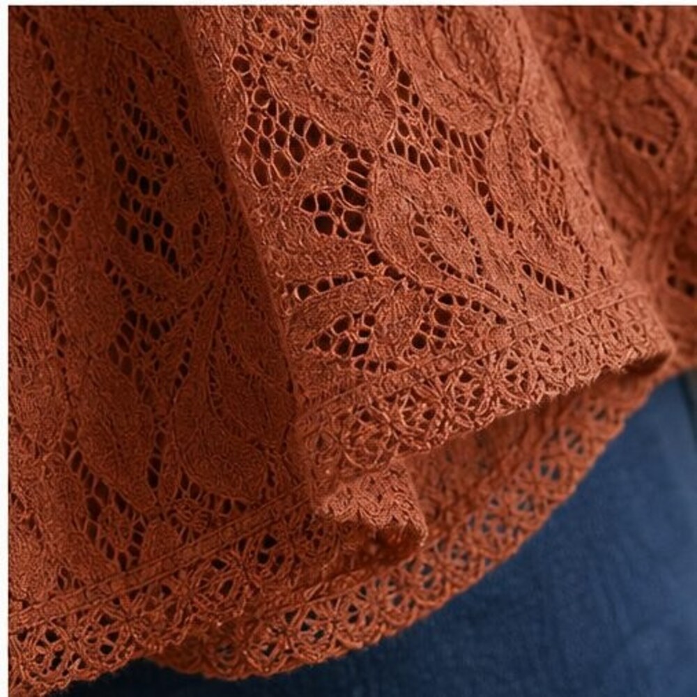 Rust Peplum Top - Picture 6 of 6